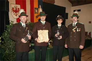1.Prinz Pohl Benno, Schtzenknig Heinrich Martin und 2.Prinz Schwabl Helga
