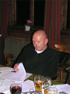 Der Schriftfhrer Paul Spreitzer bei seinem Bericht