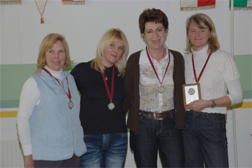 Sitzend 3. Platz  Igls/Vill: Wachter Erika, Wiesler Ingrid, Kalous Brigitte, Kozubowski Daniela
